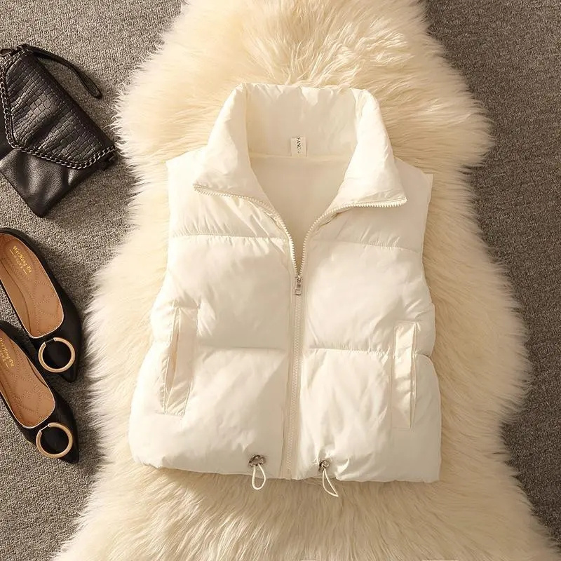 Puffer Vest Fashion Women - 女性用ノースリーブフグジャケット,暖かい綿のコート,女性用パーカー,アウターウェア,冬のファッション,2022