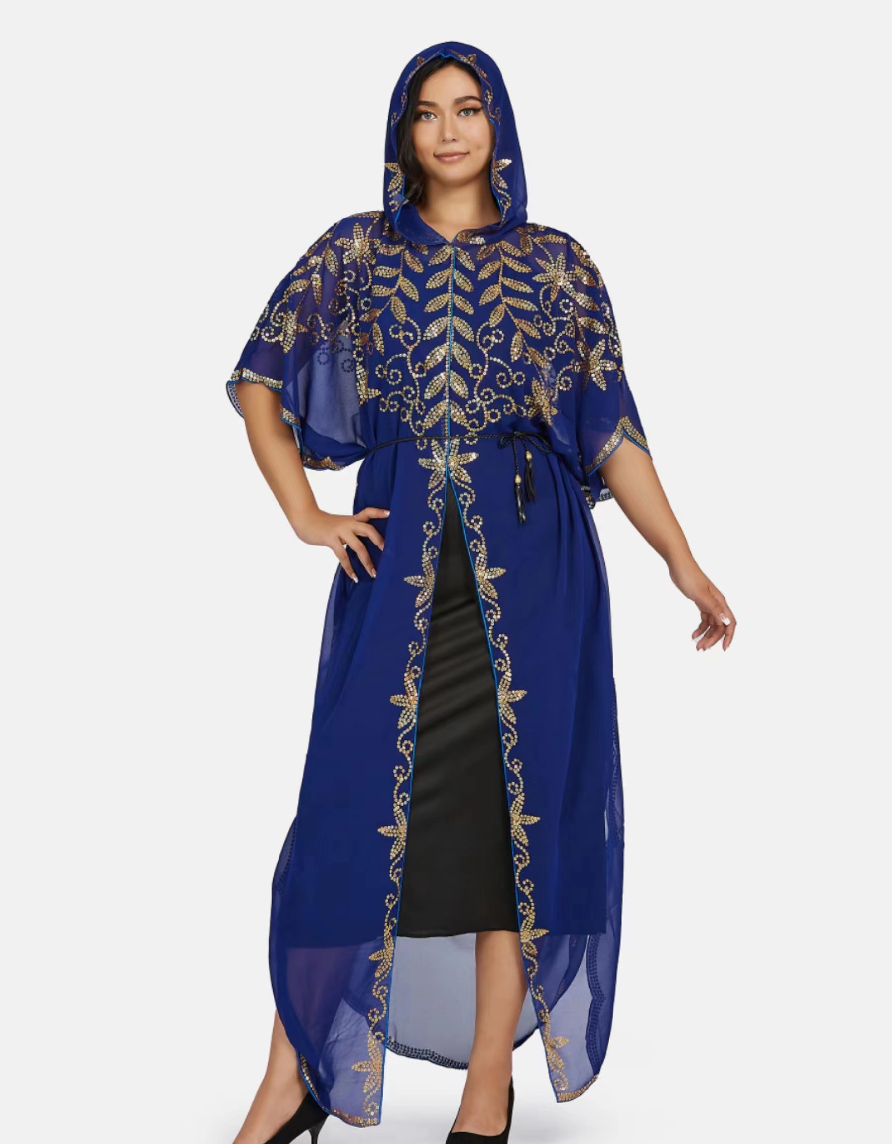 Women'S Fashion Quick Delivery - 女性のためのクラシックなアフリカのシフォン生地,スパンコールのついた長いルーズドレス,無料のサイズ,迅速な配達