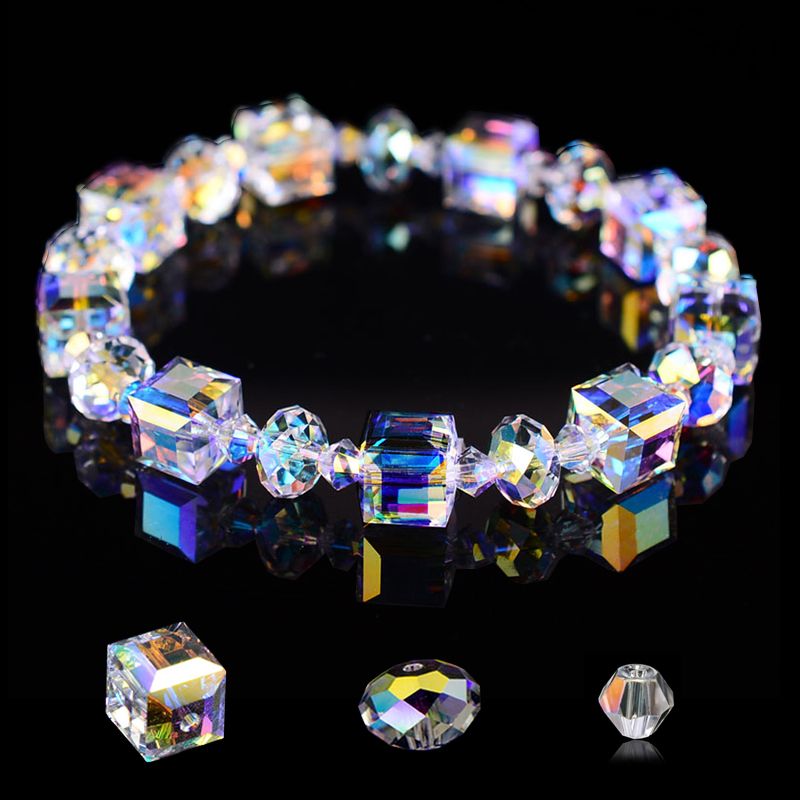 Women'S Fashion Jewellery - 180-250 個 4/6/8/10 ミリメートル AB カラークリスタルビーズジュエリー作成用品キットブレスレット