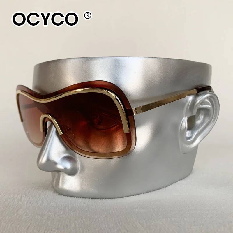 Women Fashion Pose - OCYCO 2026 サングラス新しいファッションゴーグルスタイリッシュなフレームレスメタルリムシェード男性女性のためのクールなポーズトレンディなデザイン