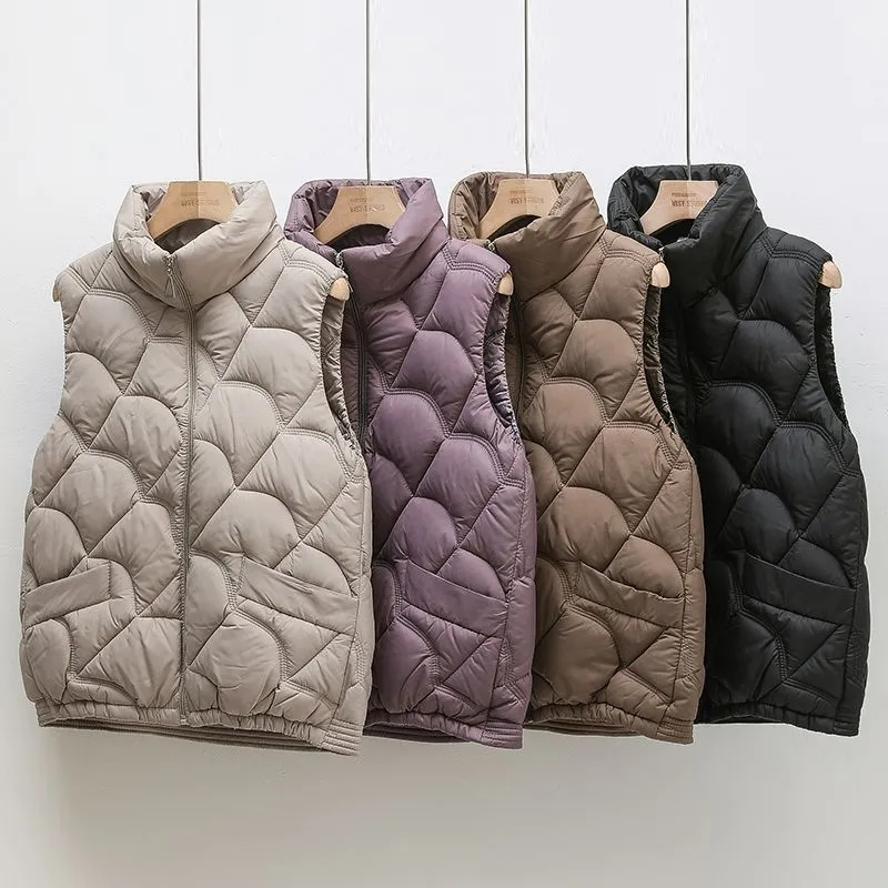 Puffer Vest Fashion Women - 2025年新作 パフベスト レディース 冬 ノースリーブ パフジャケット