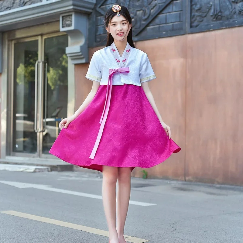 Women'S Fashion Vest Tops - 2026 2024 女性韓服ドレス伝統的な韓国のファッション夏レトロ宮廷ステージパフォーマンス服古代 Cos XNKXR