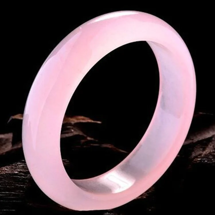 Women'S Fashion Jewellery - 天然ピンクの翡翠ブレスレット,本物のチャーム,ジュエリーアクセサリー,手彫りのお守り,女性と男性へのギフト