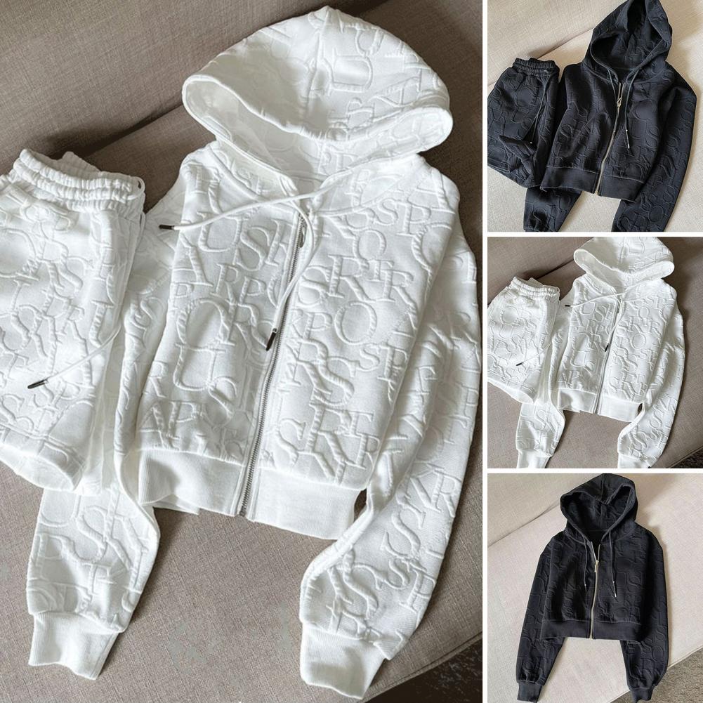 Women'S Fashion Sweatshirts - レディーススーツ 2026年春新作 ファッションレタープリント スポーツウェアスーツ レディース ストリート系