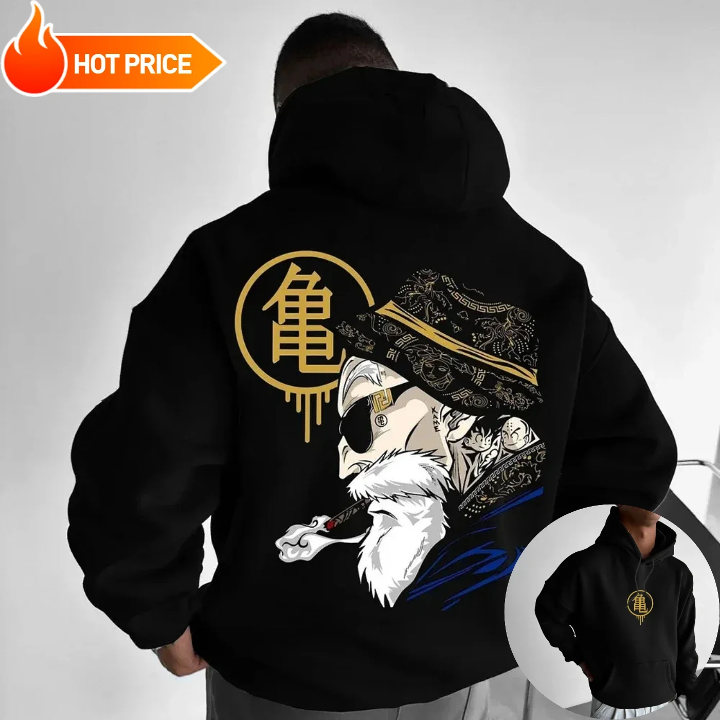 Hoodie Women Oversized - マスターロシドラゴンボールサイヤ人原宿冬男性パーカーストリートヴィンテージ女性特大フード付きスウェットシャツ長袖トップ