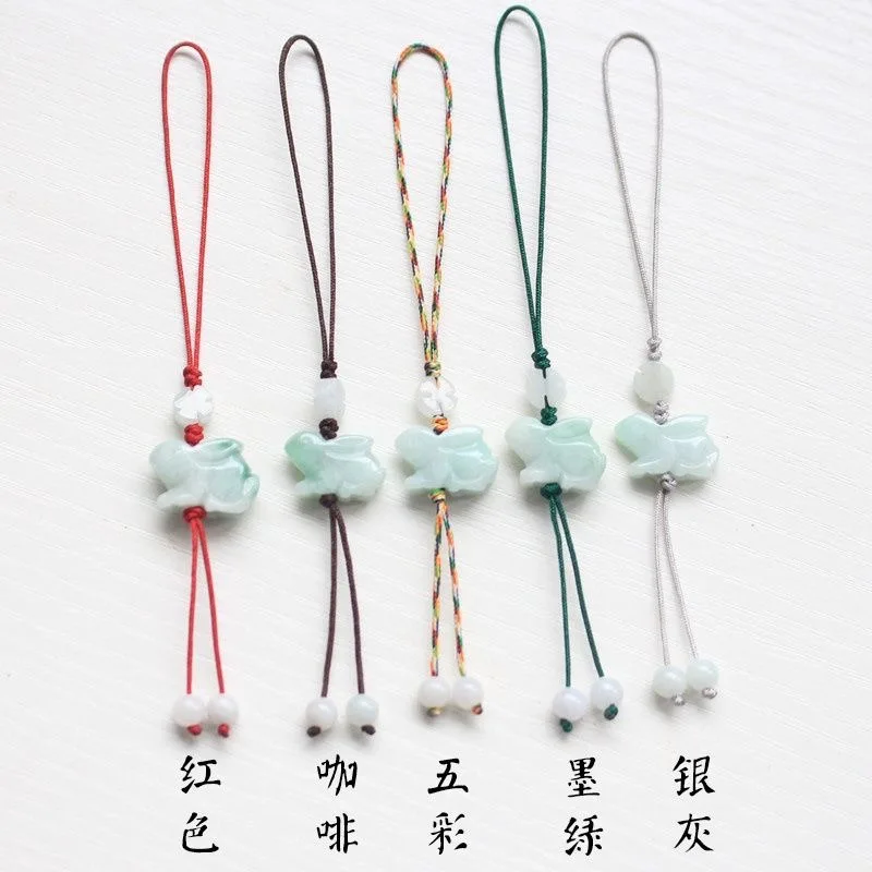 Women'S Fashion Jewellery - ジュエリー,ファッションアクセサリー,手彫りの男性と女性のためのジュエリー,天然エメラルド,中国のウサギのためのキーホルダー