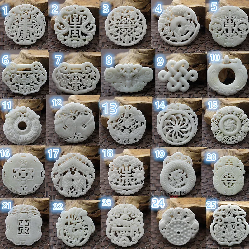 Women'S Fashion Jewellery - 女性のための刻まれた白い石の動物のペンダントネックレス,ジュエリーのためのファッショナブルな両面彫刻,女性への贈り物