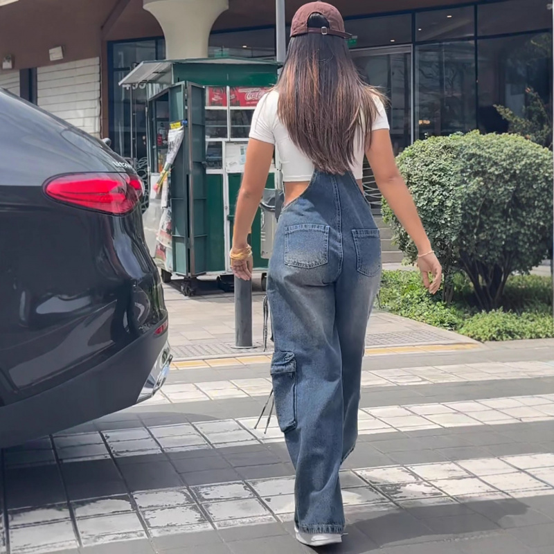 トレンドのレディースカジュアルストレートレッグデニムオーバー - Women'S Fashion Overalls のレビューと価格