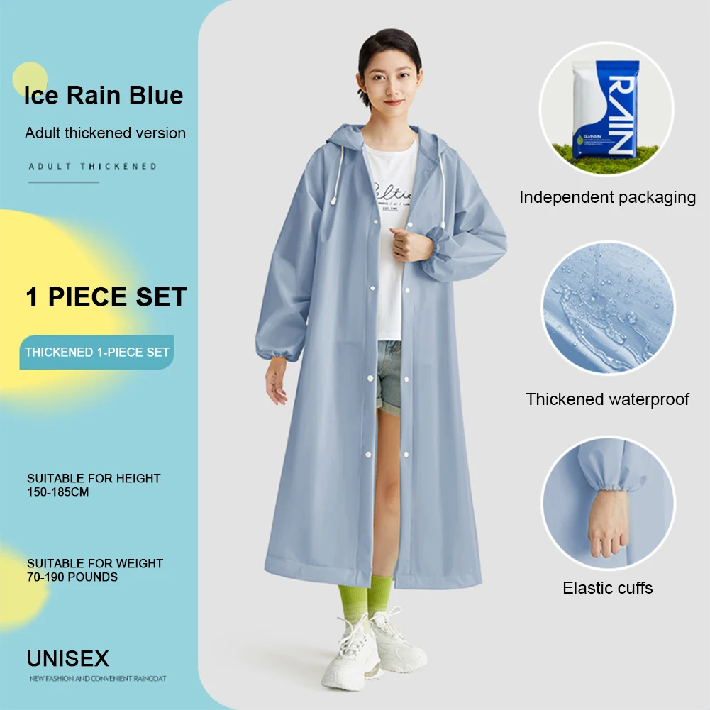 大人用の使い捨てではない長いレインコート,屋外旅行や登山用の - Women'S Fashion Rain Jacket のレビューと価格