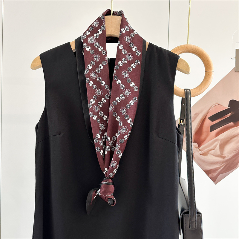ジュエリープリント 100% シルクネックヘッドヘアスカーフ - Women'S Fashion Layering のレビューと価格