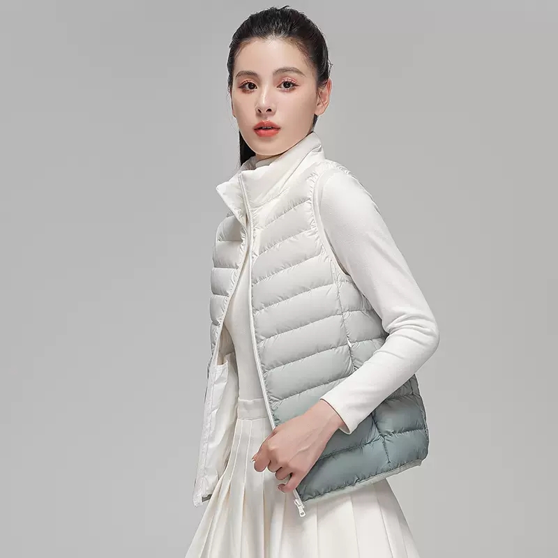 女性の超軽量トップ,新しい春/秋の服,スタンドカラー,ノース - Puffer Vest Fashion Women のレビューと価格