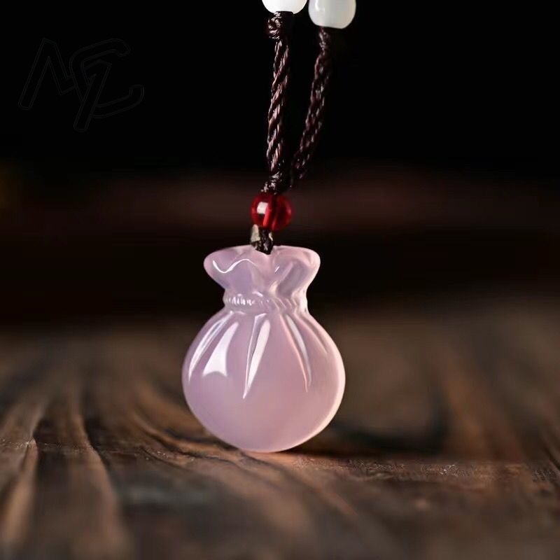 天然瑪瑙祝福バッグペンダントネックレスチャームジュエリーファ - Women'S Fashion Jewellery のレビューと価格