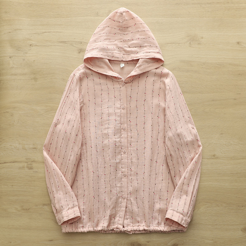 綿 100% 糸ルーズフード付きシャツ女性のための秋春カジュ - Hoodie Women Oversized のレビューと価格