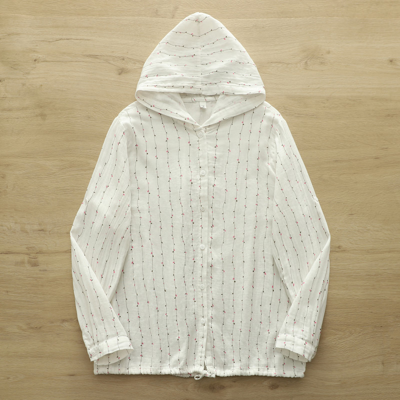 綿 100% 糸ルーズフード付きシャツ女性のための秋春カジュ - Hoodie Women Oversized のレビューと価格