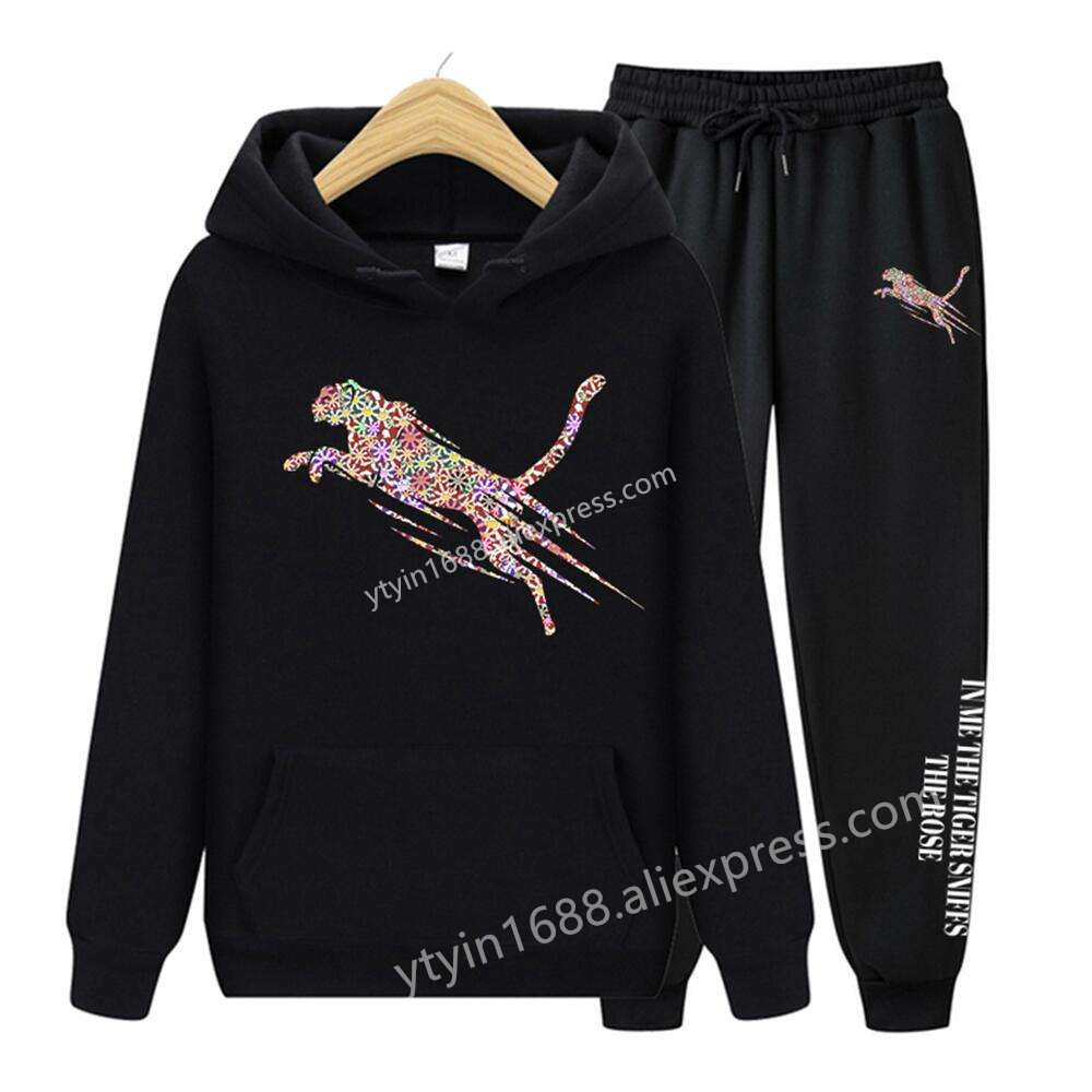 女性用フード付きスウェットパンツとスウェットシャツのセット, - Hoodie Women Oversized のレビューと価格