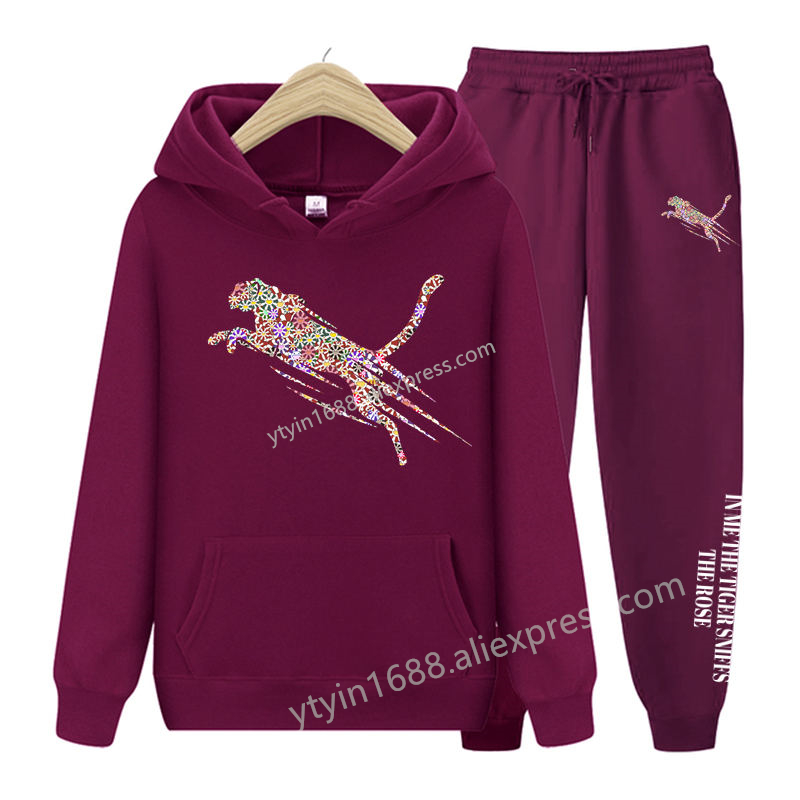 女性用フード付きスウェットパンツとスウェットシャツのセット, - Hoodie Women Oversized のレビューと価格