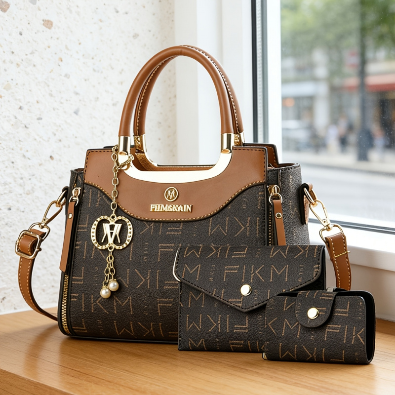 3点セットの高級感のあるプリントレターバッグ、プレミアムでお - Women Fashion Handbags のレビューと価格
