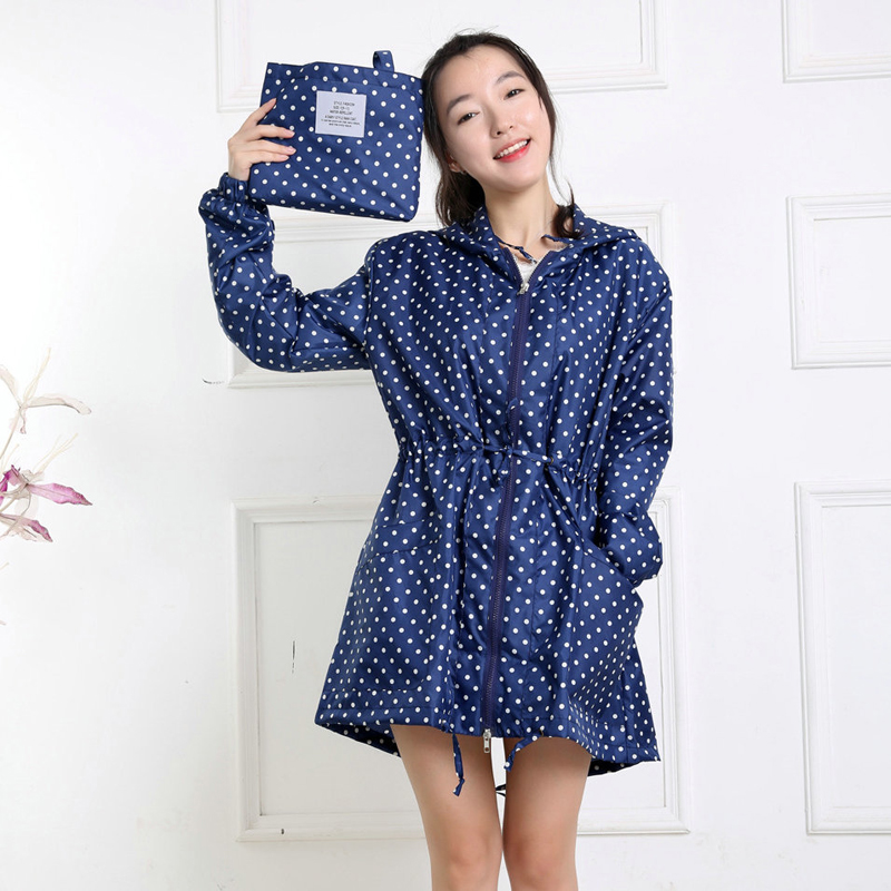 女性用フード付き防水ポンチョ,水玉レインコート,アウトドアウ - Women'S Fashion Rain Jacket のレビューと価格