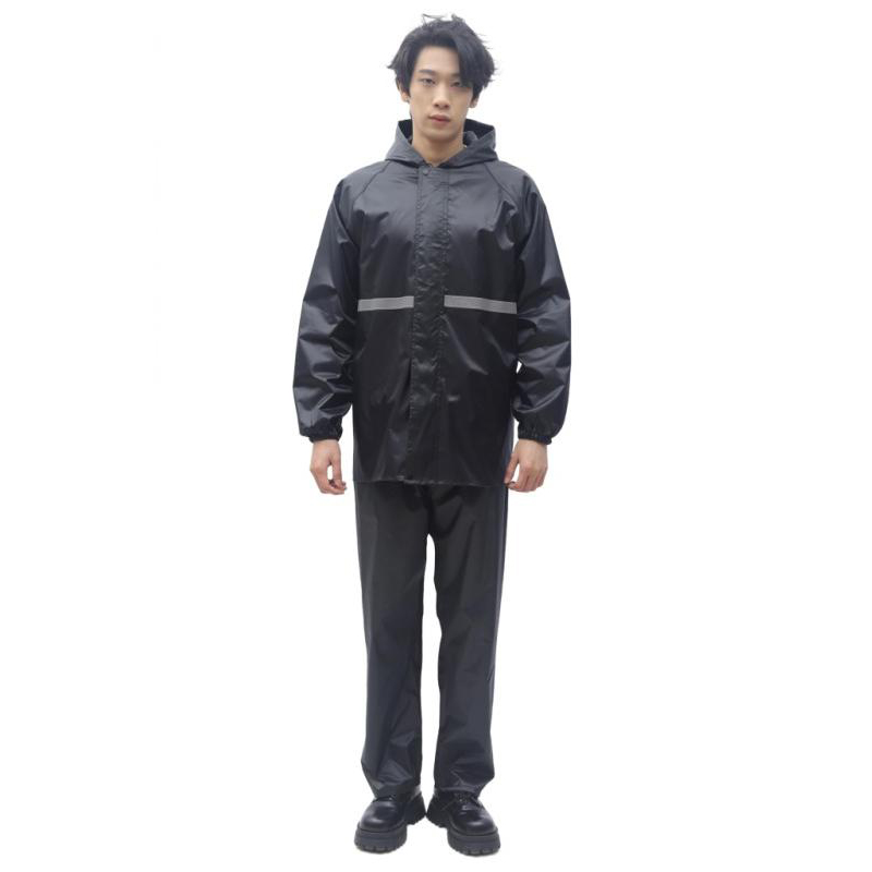 男性と女性のための防水フード付きコートとパンツ,反射ストリッ - Women'S Fashion Rain Jacket のレビューと価格