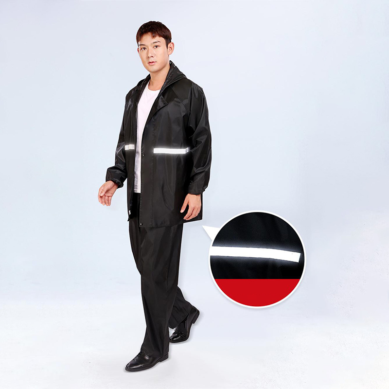 男性と女性のための防水フード付きコートとパンツ,反射ストリッ - Women'S Fashion Rain Jacket のレビューと価格