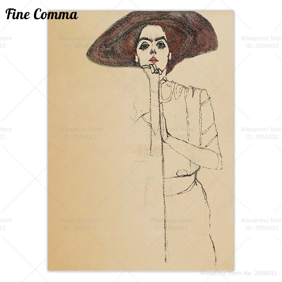 女性の肖像画,ファッション,女の子のための絵画,キャンバスプ - Women Fashion Pose のレビューと価格