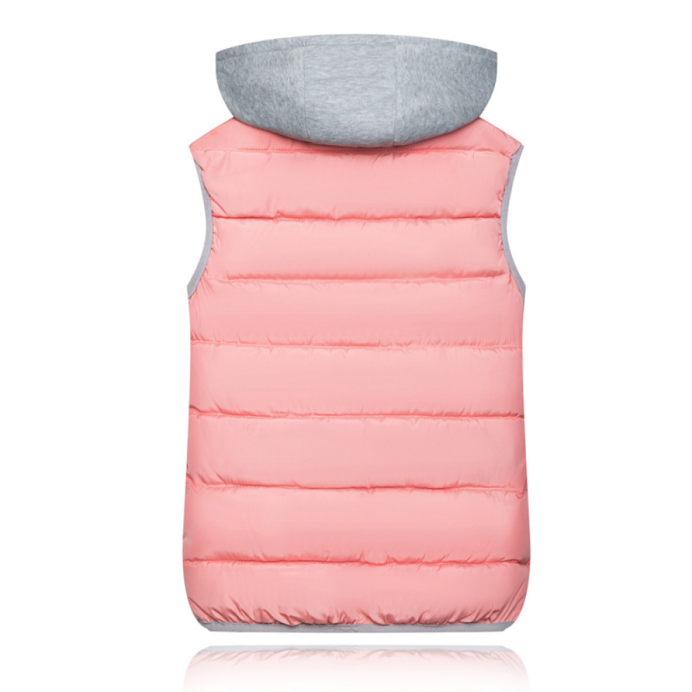 カジュアルなフード付きパッド入りベスト、女性用冬用キャンディ - Puffer Vest Fashion Women のレビューと価格