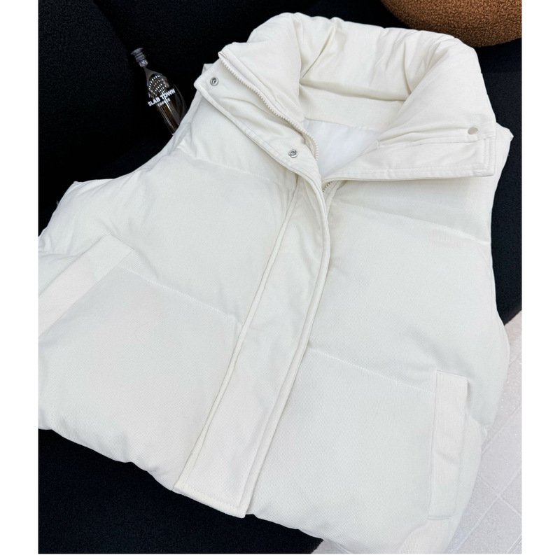 パファーベスト レディース スタンドカラー ショートジレ ジ - Puffer Vest Fashion Women のレビューと価格