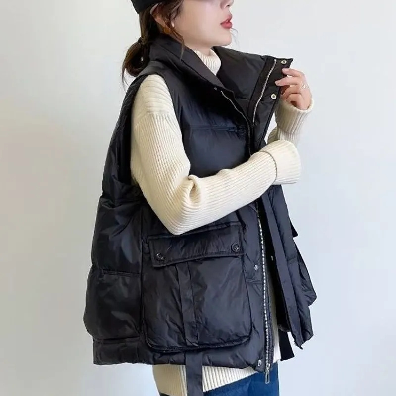 秋冬レディースファッション パファーノースリーブコート 韓国 - Puffer Vest Fashion Women のレビューと価格