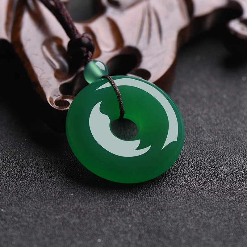 色とりどりの天然翡翠ネックレス,ドーナツペンダント,瑪瑙,フ - Women'S Fashion Jewellery のレビューと価格