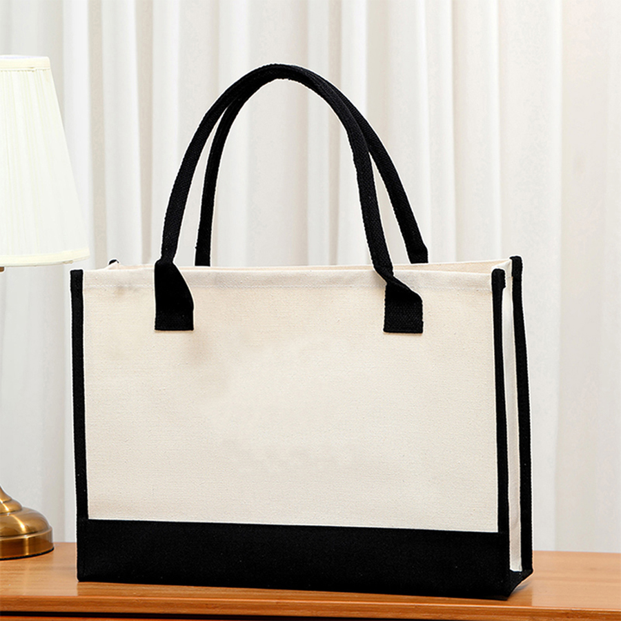 漫画プリント入りライトホワイトキャンバスバッグ - エレガン - Canvas Tote Bag のレビューと価格