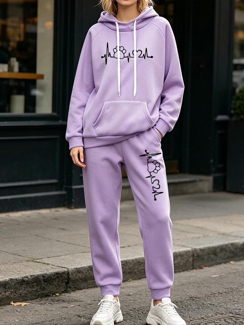 ファッション女性の 2 個セット秋冬カジュアルフード付きスウ - Women'S Fashion Sweatshirts のレビューと価格