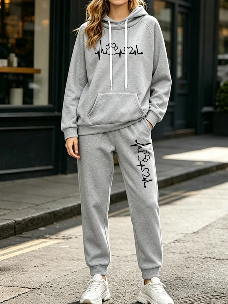 ファッション女性の 2 個セット秋冬カジュアルフード付きスウ - Women'S Fashion Sweatshirts のレビューと価格