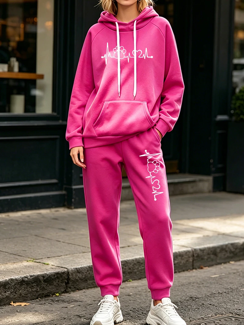 ファッション女性の 2 個セット秋冬カジュアルフード付きスウ - Women'S Fashion Sweatshirts のレビューと価格