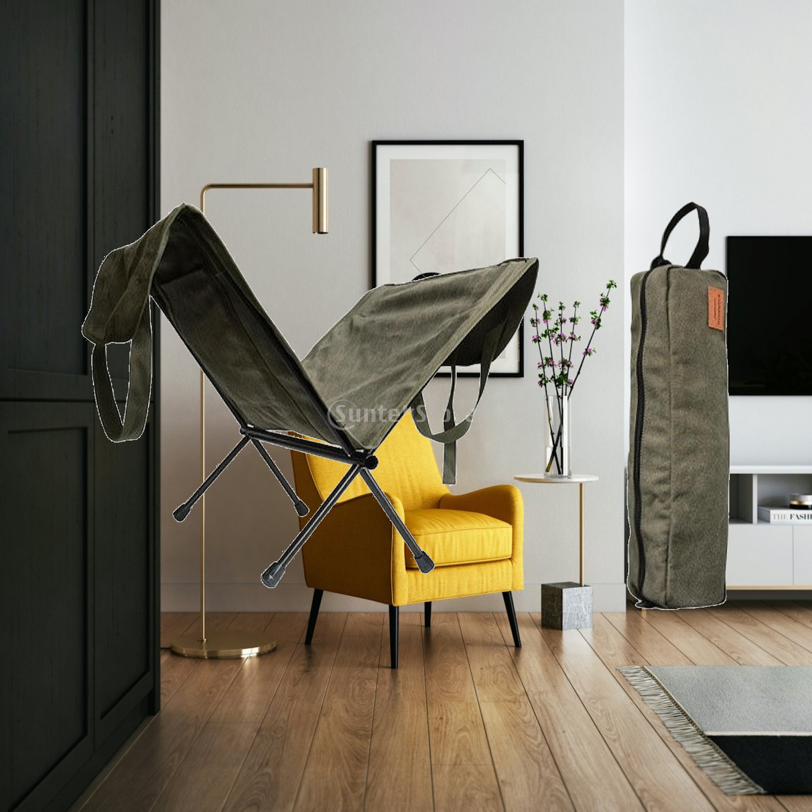 フレーム付き薪収納バッグ、頑丈な折りたたみ式薪運搬バッグ、ハ - Canvas Tote Bag のレビューと価格