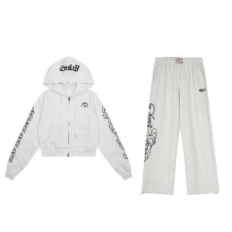 Y2K アメリカンカジュアル 2ピースセット レディース ピ - Hoodie Women Oversized のレビューと価格