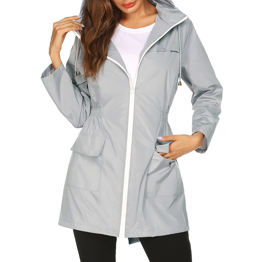 女性用防水ジャケット,防風・防風,カジュアル,ルーズフィット - Women'S Fashion Rain Jacket のレビューと価格