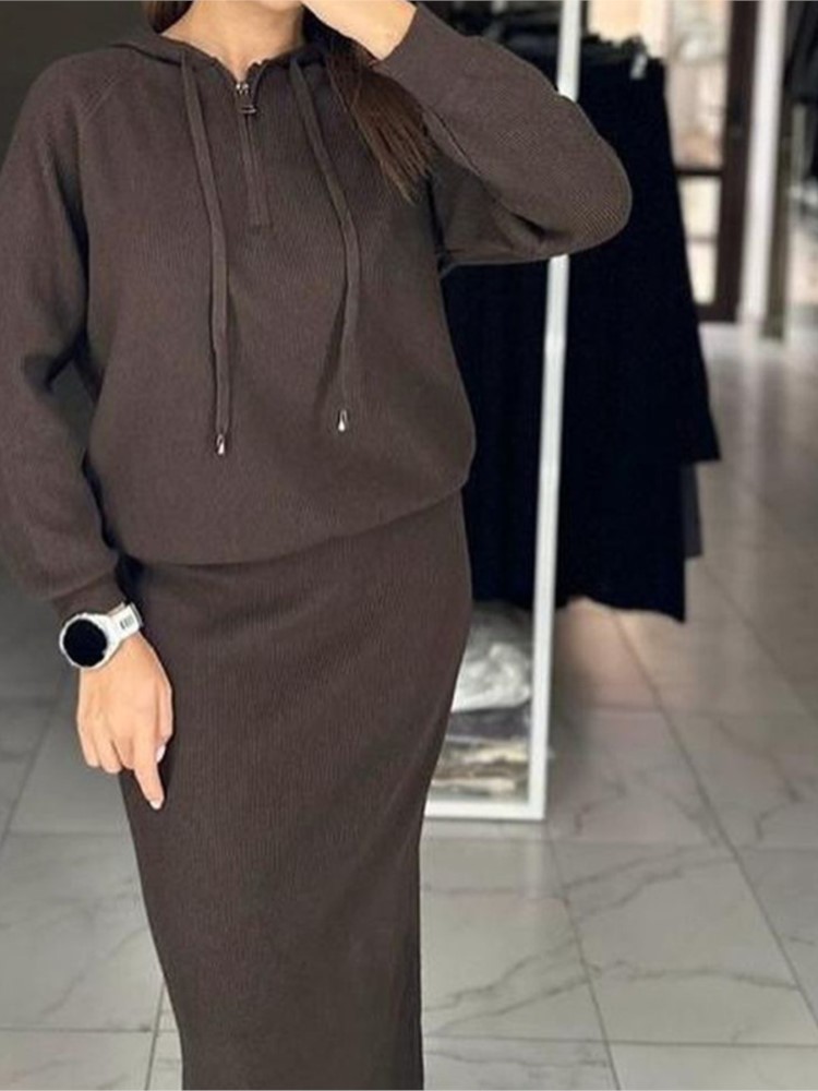 女性のファッションカジュアルスカートセット秋と冬シンプルな無 - Women'S Fashion Sweatshirts のレビューと価格