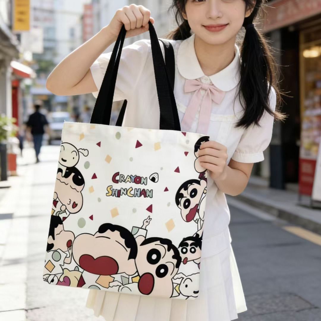 2026 新クレヨンしんちゃんキャンバストートバッグ大容量女 - Canvas Tote Bag のレビューと価格