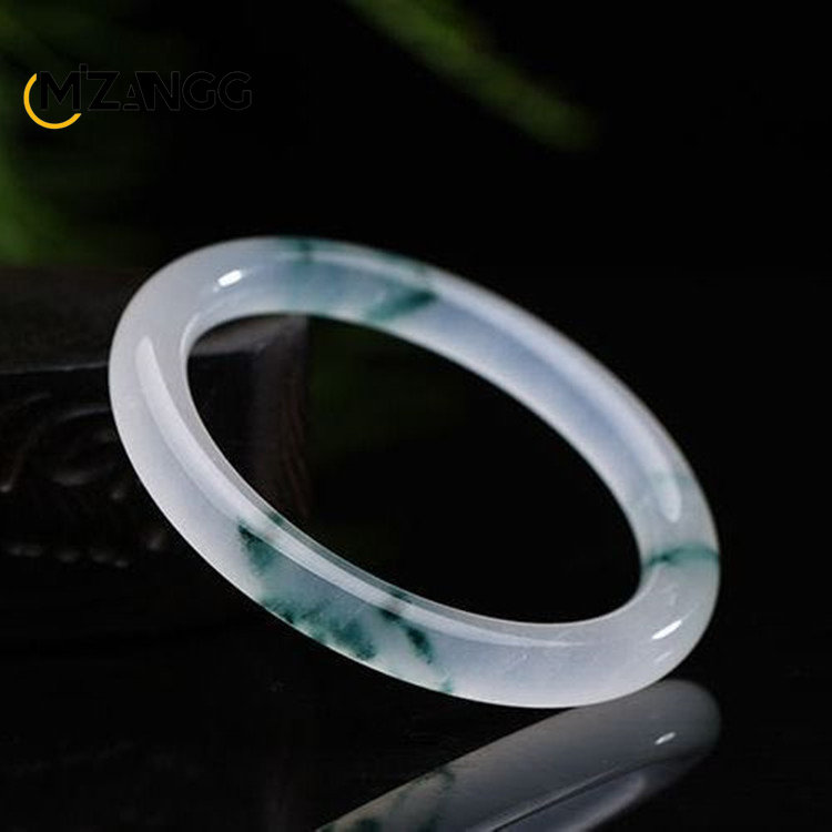 ナチュラルグリーンジェイドバングル,男性用高級ジュエリー,フ - Women'S Fashion Jewellery のレビューと価格
