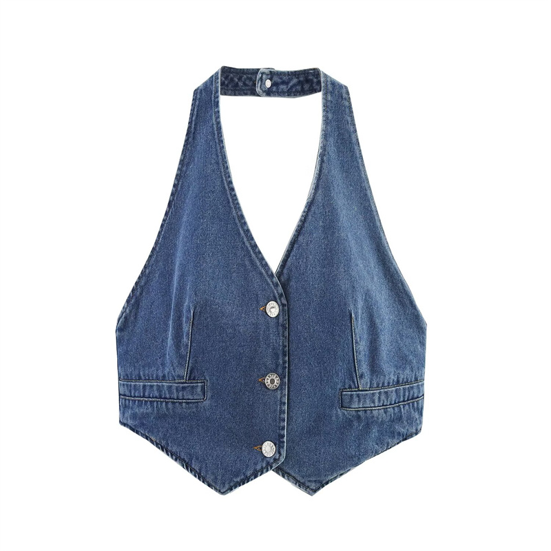 夏のレディーススーツ デニムベストトップ デニムミニスカート - Women'S Fashion Vest Tops のレビューと価格