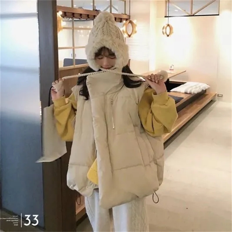女性の冬のウエストコート,だぶだぶのコート,ファッショナブル - Puffer Vest Fashion Women のレビューと価格