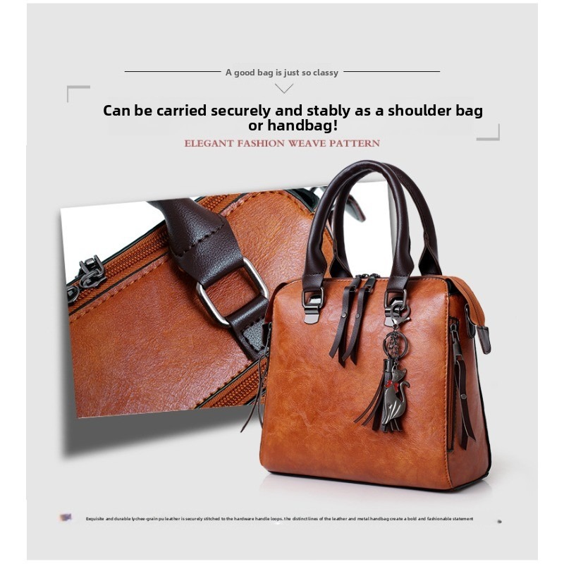 4個セット 無地バッグセット 猫タッセルペンダント付き 大容 - Women Fashion Handbags のレビューと価格
