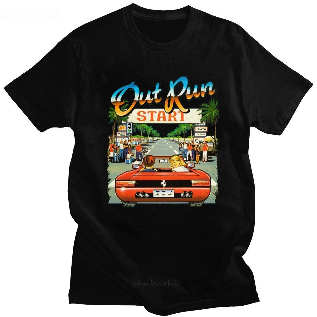 日本のアーケードレーシングビデオゲームアウトラン Tシャツレ - Women'S Fashion In The 80S のレビューと価格
