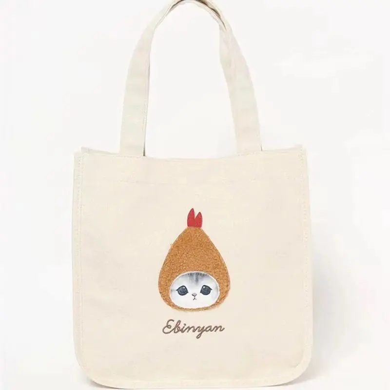 日本のモフサンド風のかわいいサメ猫の漫画柄手作りキャンバスシ - Canvas Tote Bag のレビューと価格