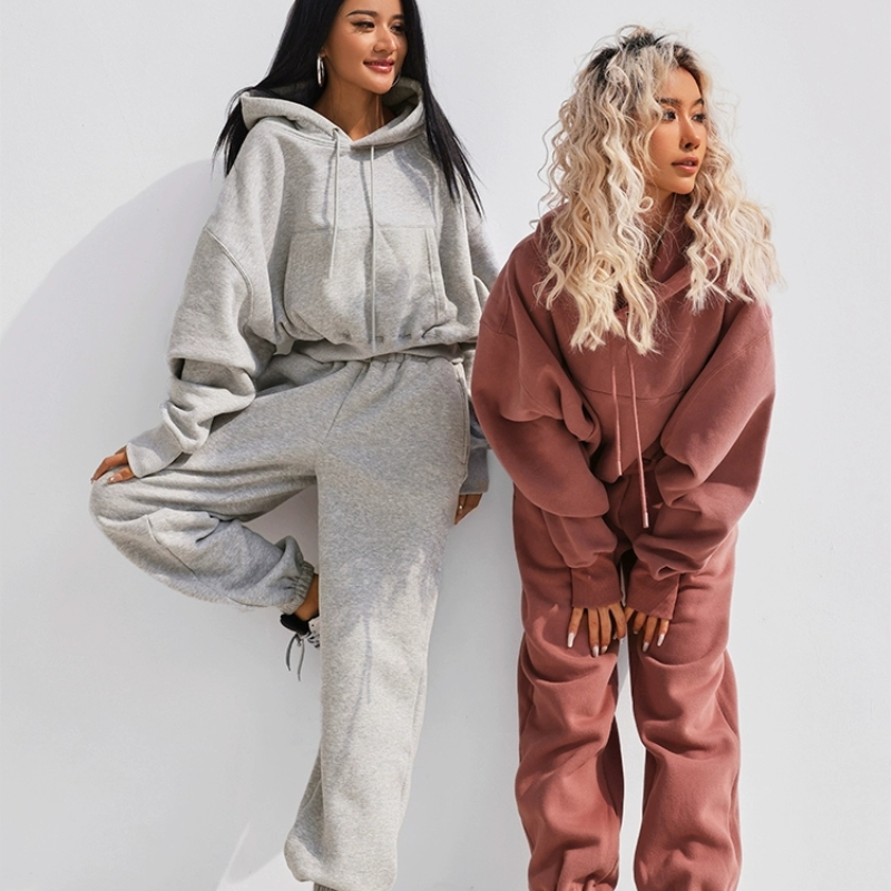 レディーストラックスーツスポーツスーツ,3点セット,特大パー - Hoodie Women Oversized のレビューと価格