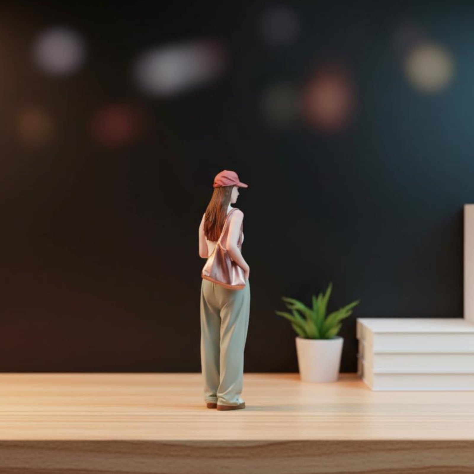 コーヒーを持った女の子のフィギュア カラフルなストリートファ - Women Fashion Pose のレビューと価格