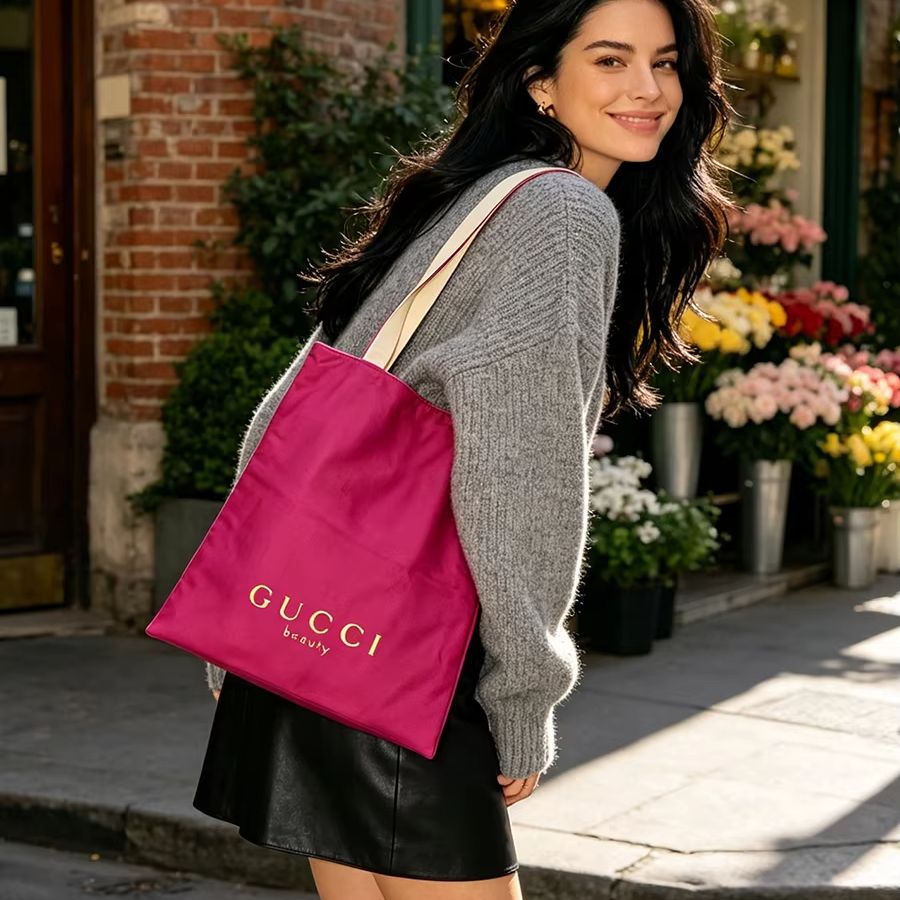 グッチのバッグ レディース キャンバス トートバッグ 両面デ - Canvas Tote Bag のレビューと価格